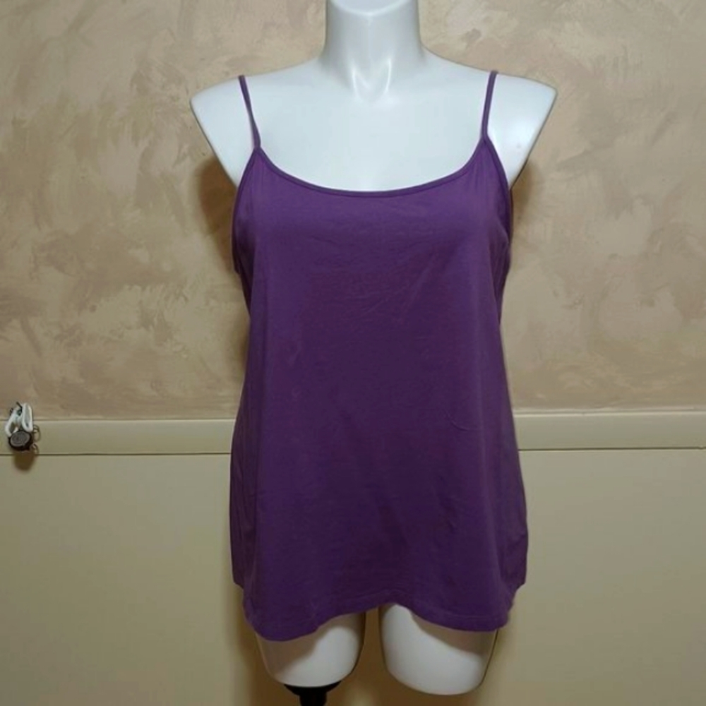 FADED GLORY TANK TOP CAMISOLE SIZE 3X [22W-24W] BEAUTIFUL PURPLE COLOR